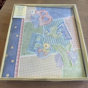 Vintage 2004 Gibson Baby Memory Book Album Photos Pastel Embroidered Sweet